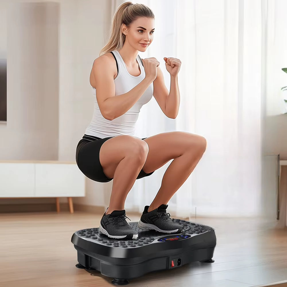 Vibration Plate Exercise Machine Bluetooth-Compatible Rhythm Full Body Shaker Adjustable Speed Weight Loss Fat Shaking Machines