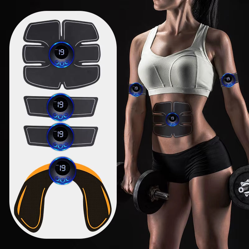 Electrical Muscel Stimulator Massager Abdomen Buttocks Arm Leg Neck Hips Trainer Muscle Toner Fitness Training Workout Equipment