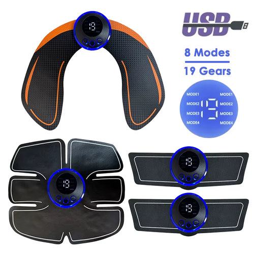 Electrical Muscel Stimulator Massager Abdomen Buttocks Arm Leg Neck Hips Trainer Muscle Toner Fitness Training Workout Equipment