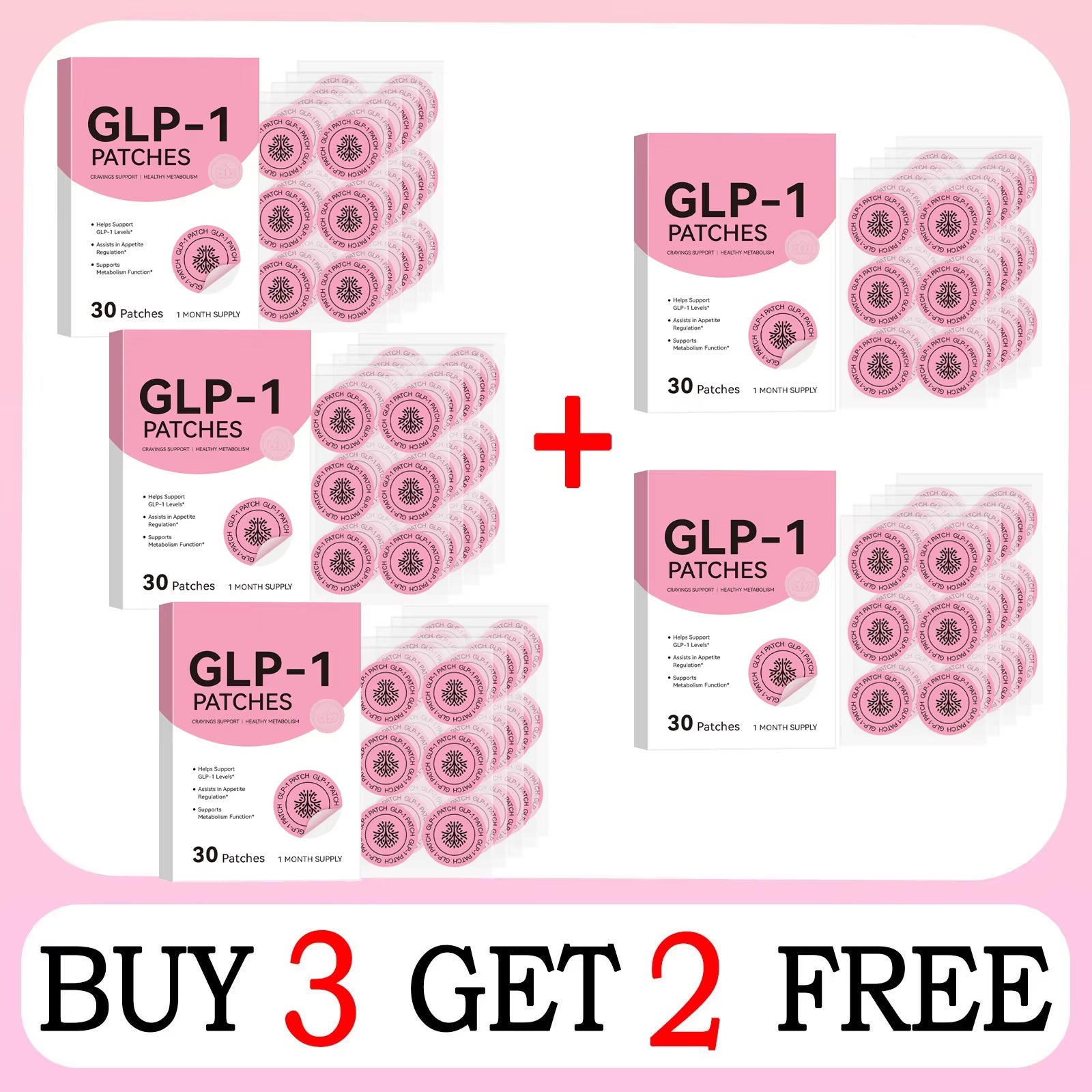 GLP-1 BODY PATCHES Original 30 Pcs | Made from Pure Plants for Appetite Control | Metabolism Support | Maintain Energy