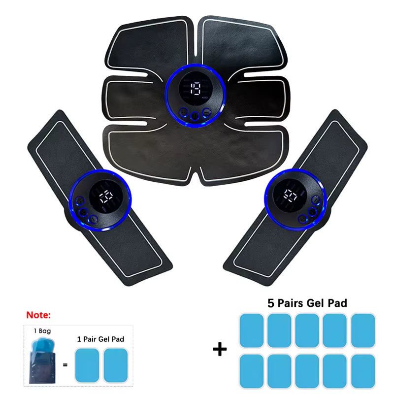 Electrical Muscel Stimulator Massager Abdomen Buttocks Arm Leg Neck Hips Trainer Muscle Toner Fitness Training Workout Equipment